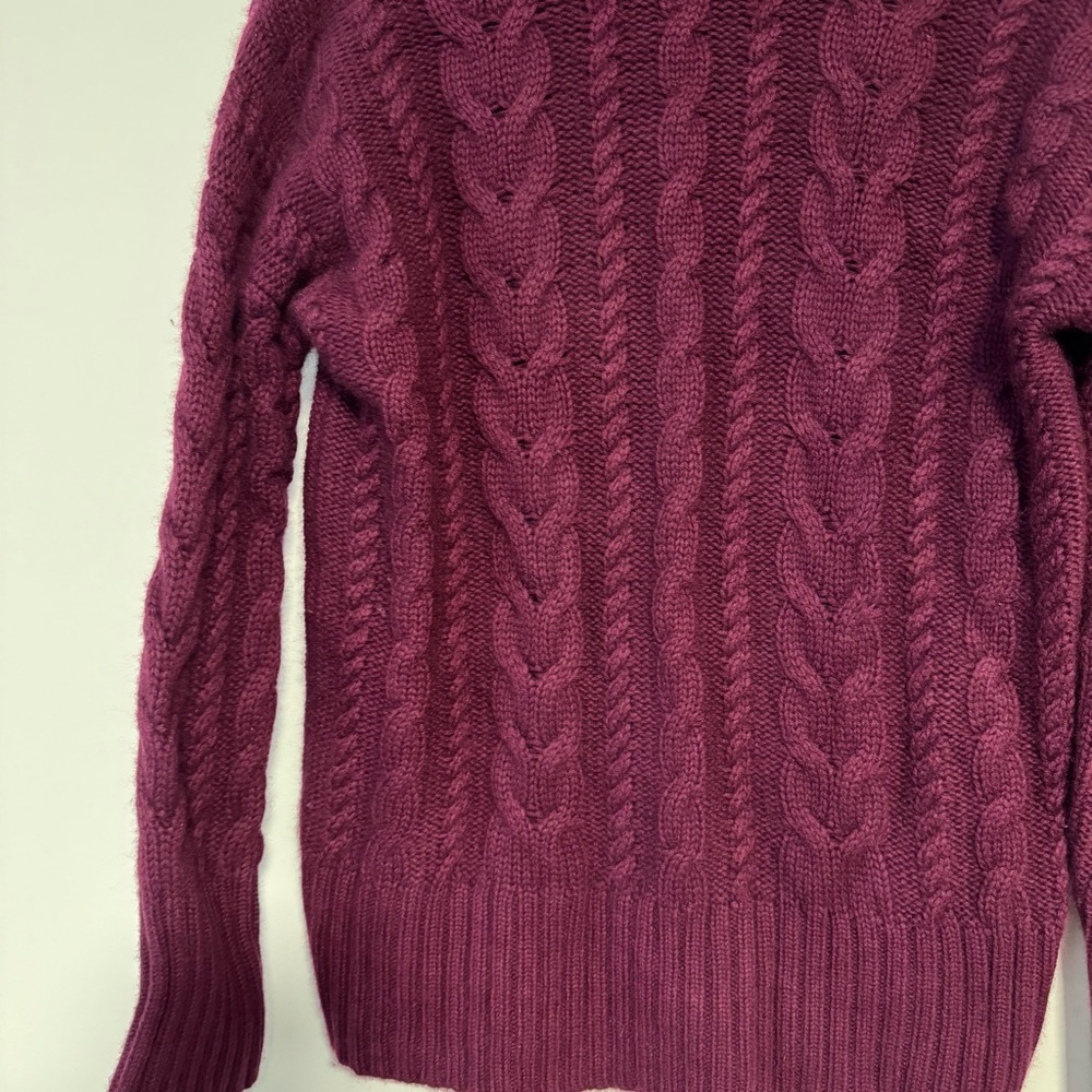 Banana Republic Fuchsia Turtleneck Merino Wool/Cashmere Sweater - Picture 7 of 11